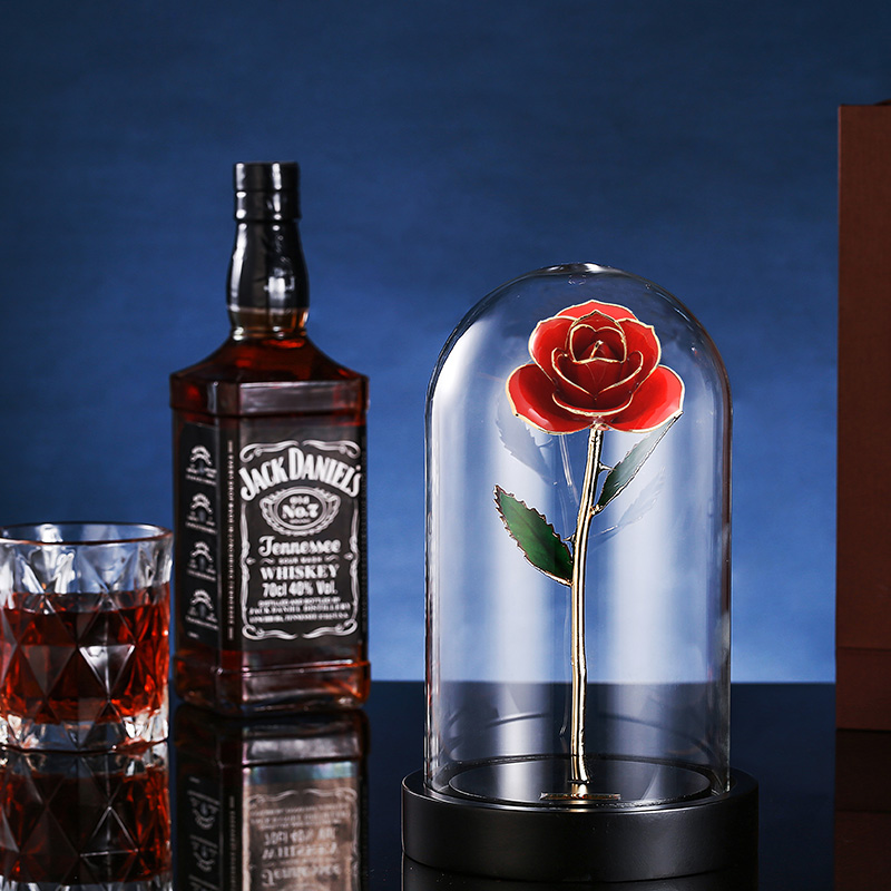 批发加工定制戴安娜淡绿色金玫瑰（玻璃盖）